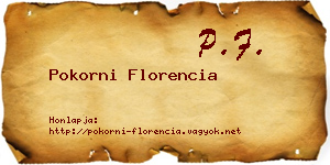 Pokorni Florencia névjegykártya